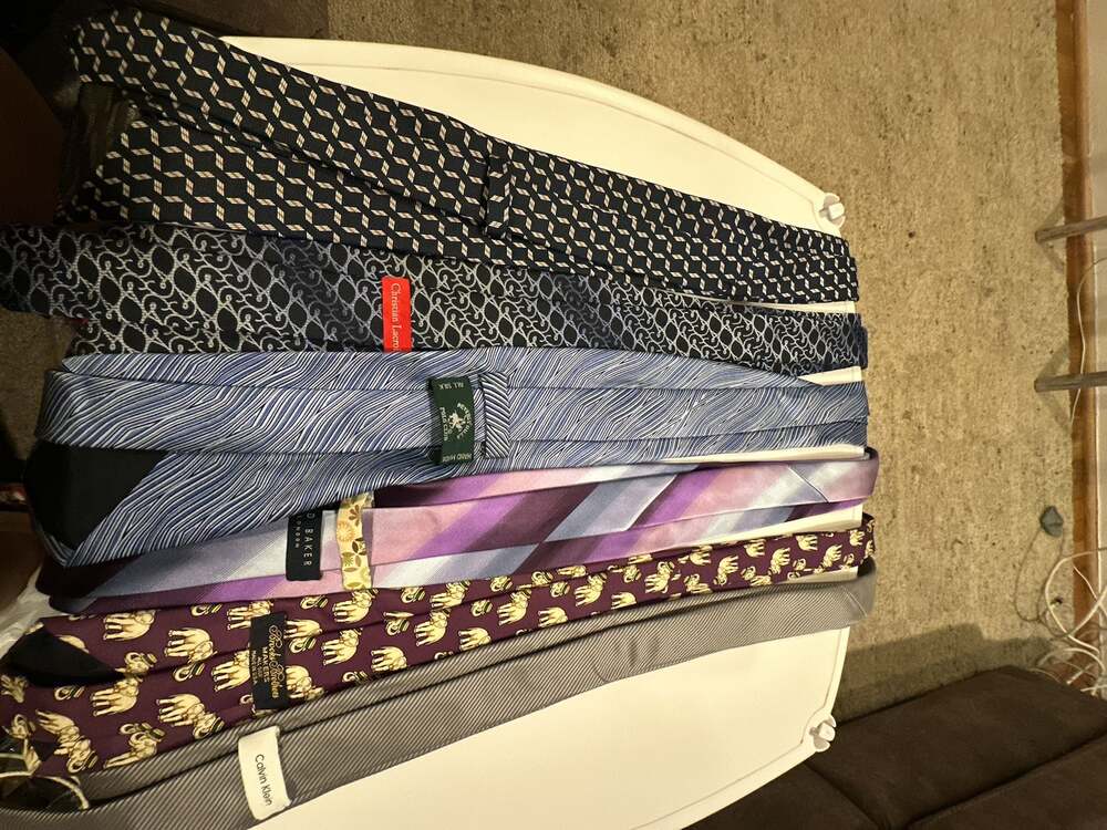 Lot of 6 Designer Men's Silk Neckties